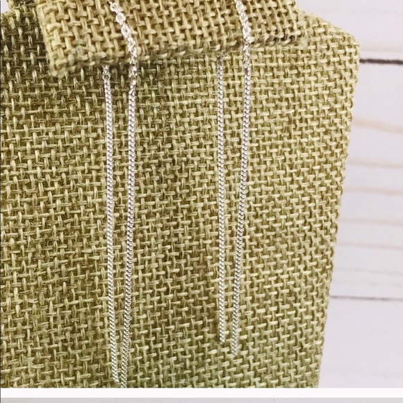 Sterling Silver Threader Earrings Twist Bar - Picture 5 of 7